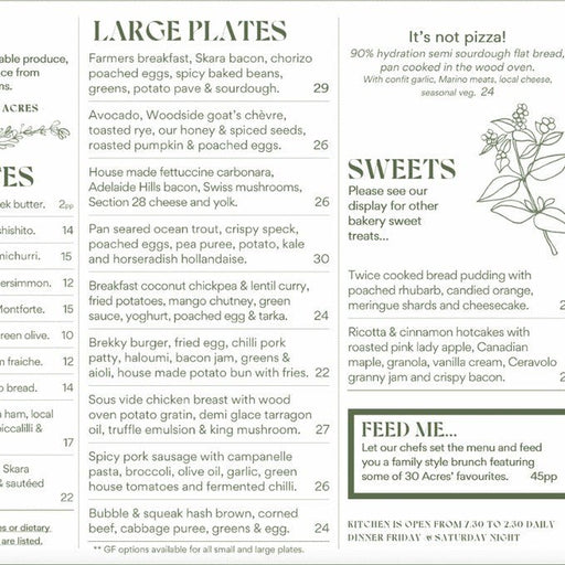 A Signature Regional Dining Experience At 30 Acres - We Wander